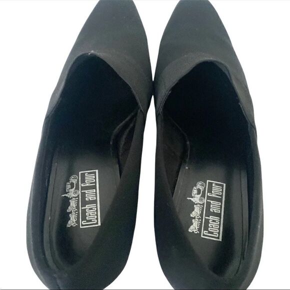 Coach and Four | Black Savory Fabric Slip On Elastic Heels In Women’s | 6.5M - Picture 8 of 10